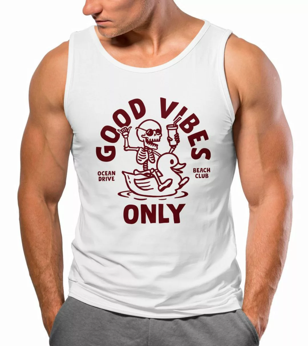 Neverless Tanktop Herren Tank-Top Good Vibes Only Quietsche-Ente Motivprint günstig online kaufen