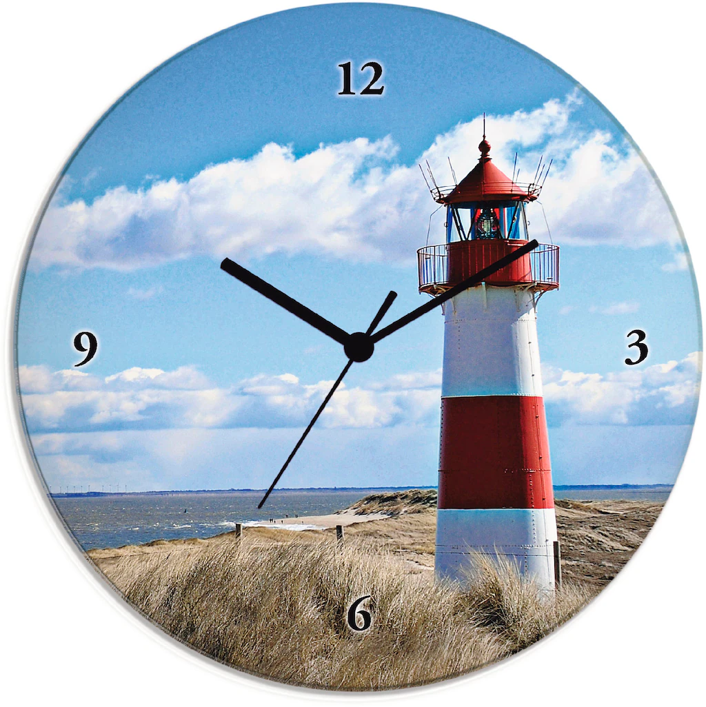 Artland Wanduhr "Leuchtturm Sylt", wahlweise mit Quarz- oder Funkuhrwerk, l günstig online kaufen