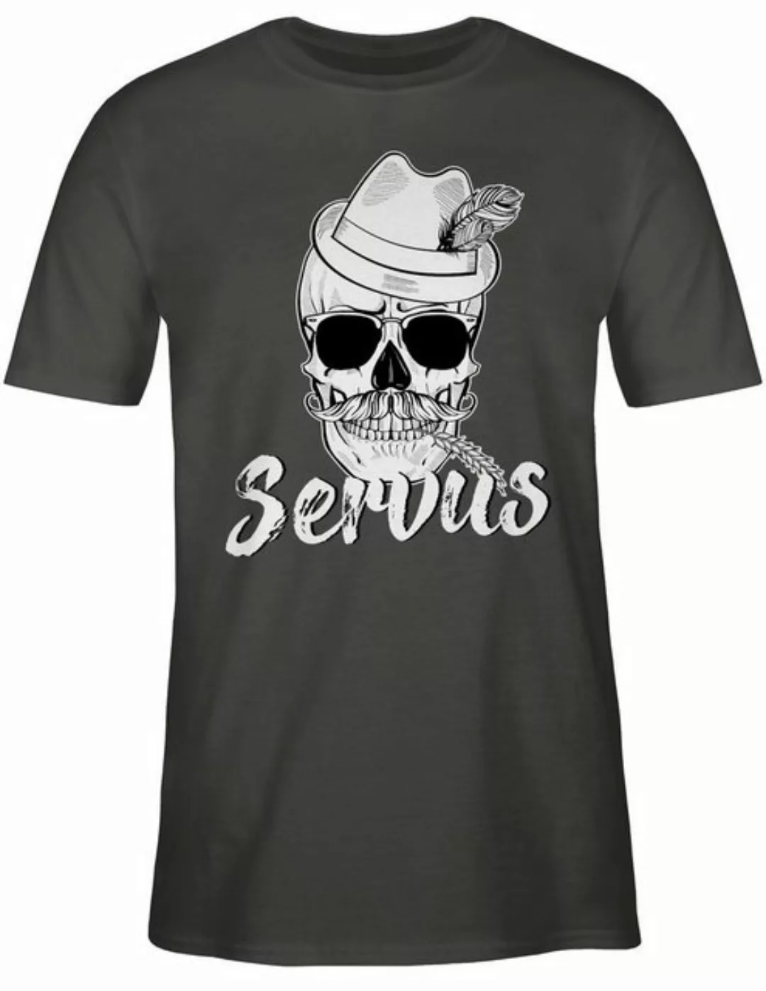 Shirtracer T-Shirt Bayern Totenkopf Servus Mode für Oktoberfest Herren günstig online kaufen