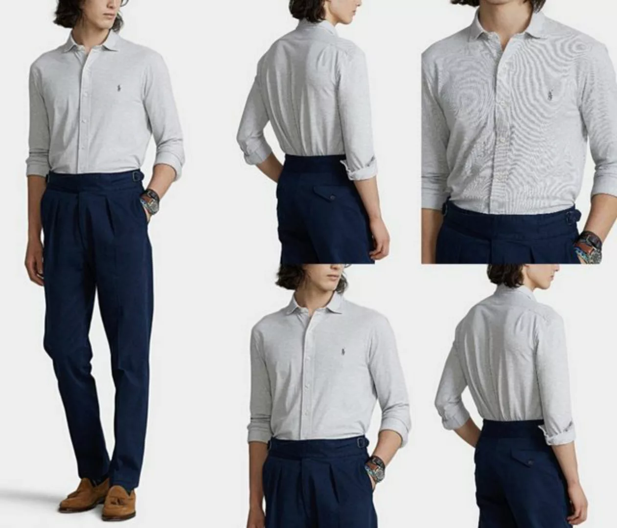 Ralph Lauren Langarmhemd POLO RALPH LAUREN KNIT DRESS Shirt Hemd Slim Fit S günstig online kaufen