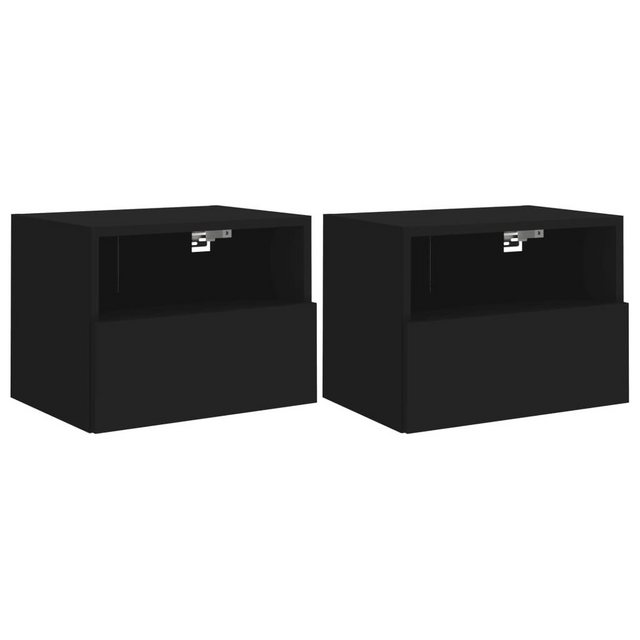 vidaXL Hängeschrank Wandschränke 2 Stk Schwarz 40x30x30 cm Spanplatte Hänge günstig online kaufen