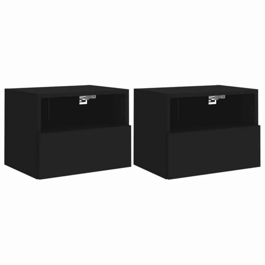 vidaXL Hängeschrank Wandschränke 2 Stk Schwarz 40x30x30 cm Spanplatte Hänge günstig online kaufen