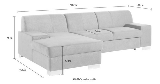 DOMO collection Ecksofa Star L-Form, wahlweise mit Bettfunktion günstig online kaufen