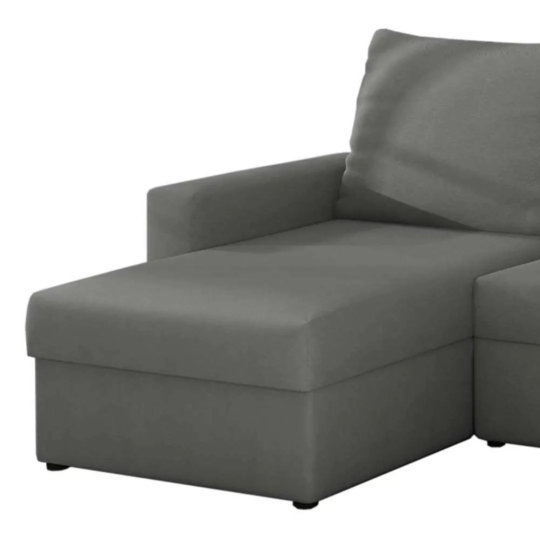 Sofa Schlafsofa in Grau aus Velours günstig online kaufen