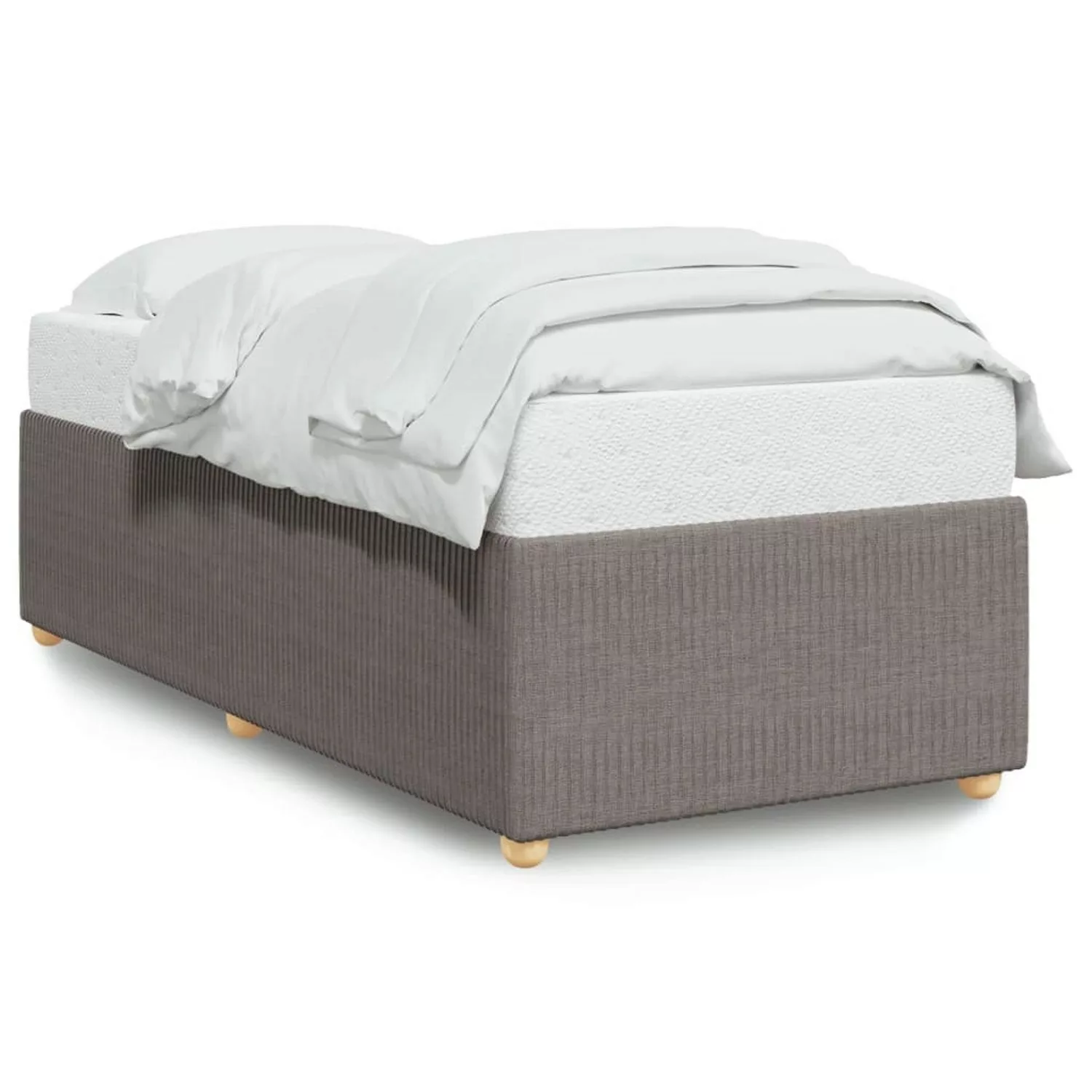 vidaXL Bett Bettgestell ohne Matratze Taupe 90x190 cm Stoff günstig online kaufen