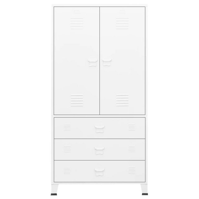 vidaXL Kleiderschrank Industrial Kleiderschrank Weiß 90x50x180 cm Metall günstig online kaufen