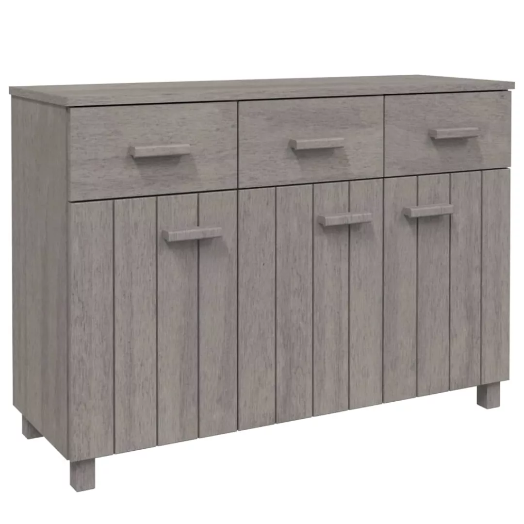 Vidaxl Sideboard Hellgrau 113x40x80 Cm Massivholz Kiefer günstig online kaufen