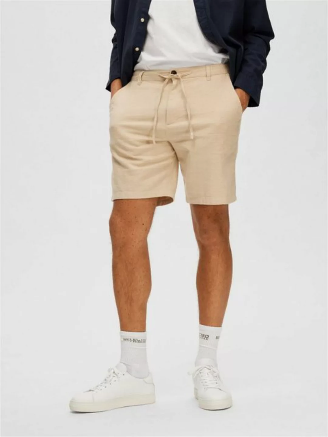 Selected Herren Chino Shorts SLHREGULAR-BRODY LINEN Regular Fit günstig online kaufen