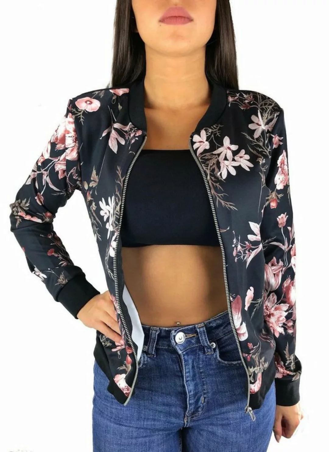 Worldclassca Blouson Worldclassca Damen Blouson Bomberjacke Blumen Übergang günstig online kaufen