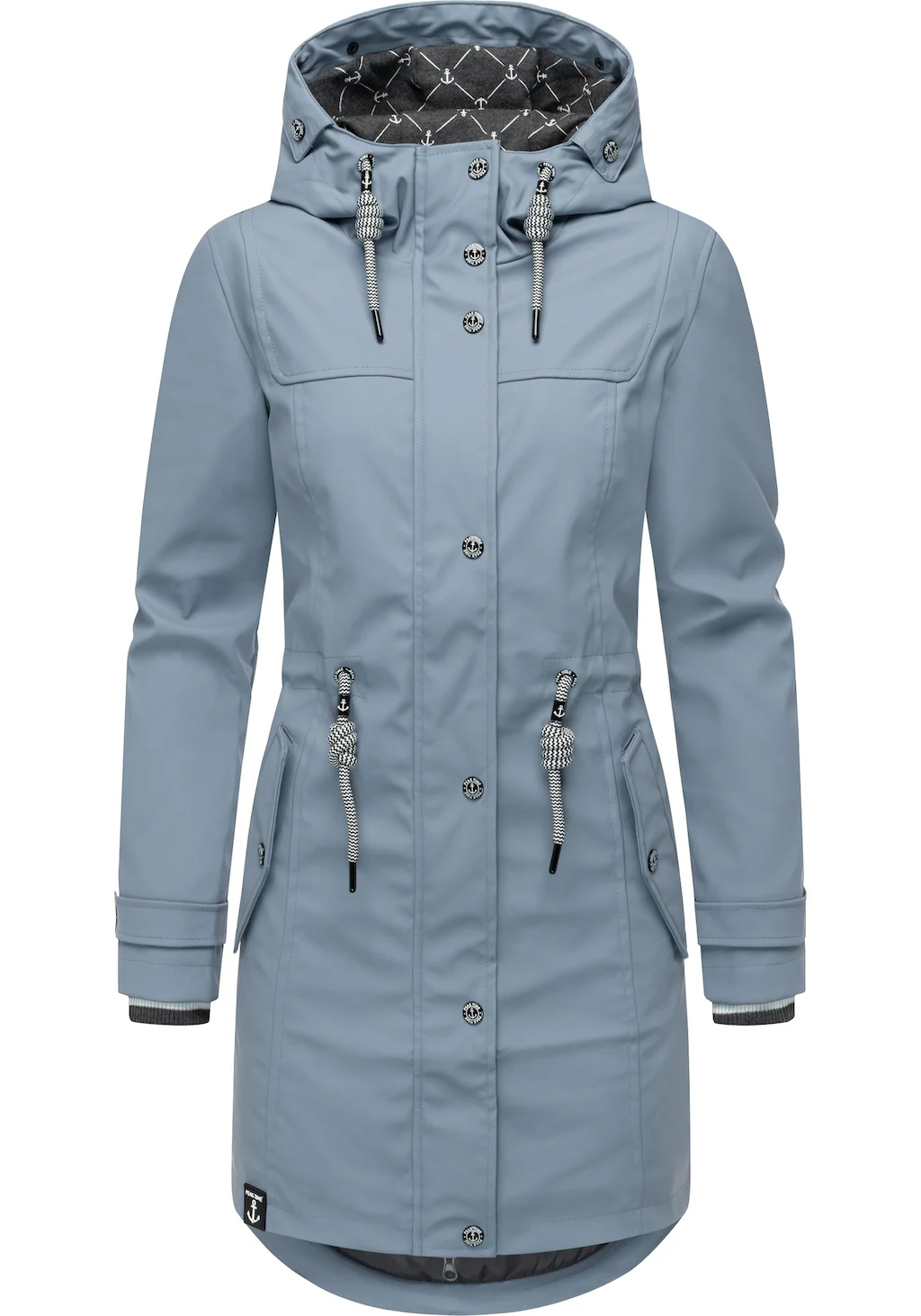 PEAK TIME Regenjacke "L60042", mit Kapuze, stylisch taillierter Regenmantel günstig online kaufen