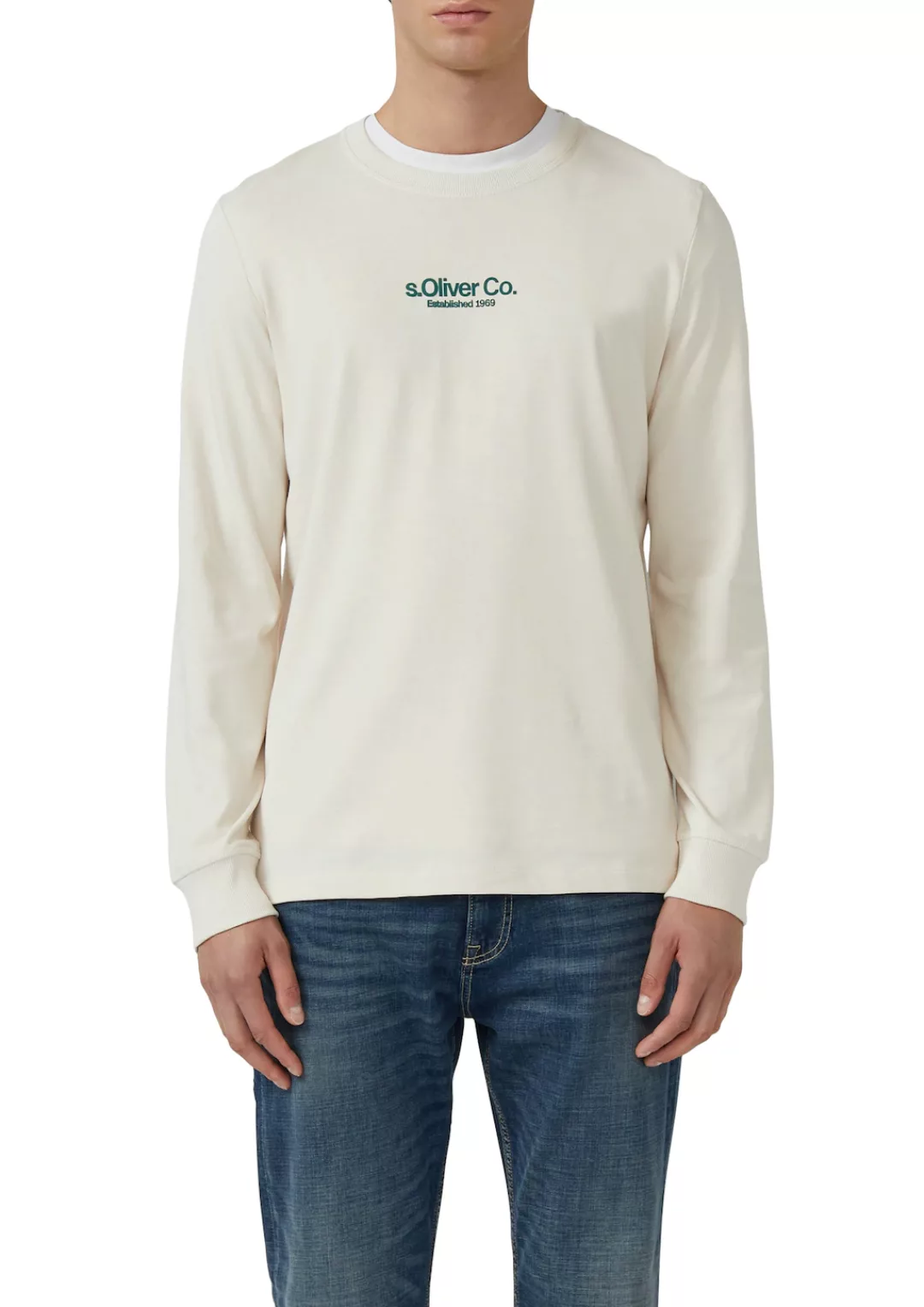 s.Oliver Langarmshirt, mit Logo Schriftzug günstig online kaufen