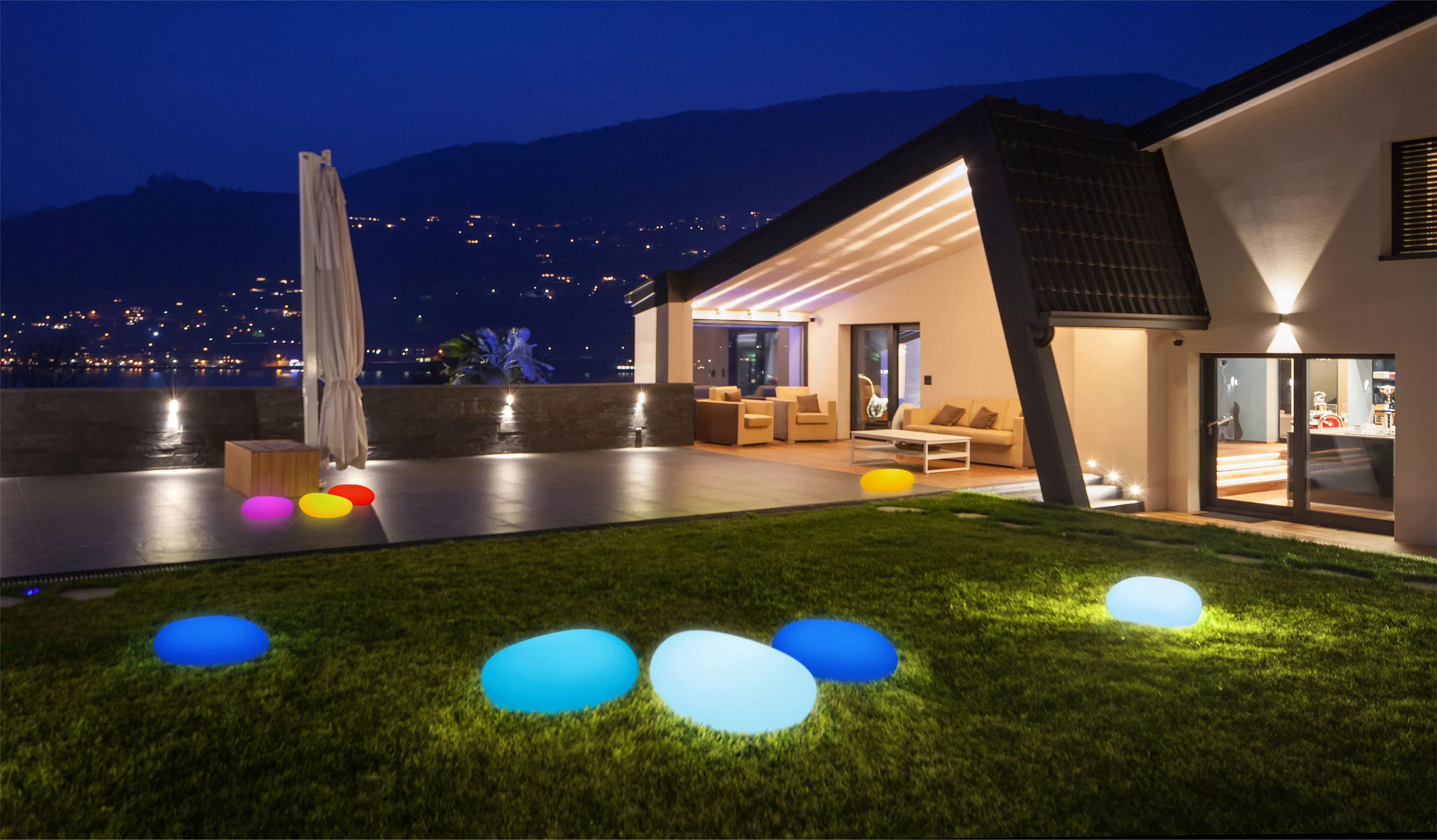 BONETTI LED Gartenleuchte "LED Solar Steinleuchte 50 cm", Leuchtmittel LED- günstig online kaufen