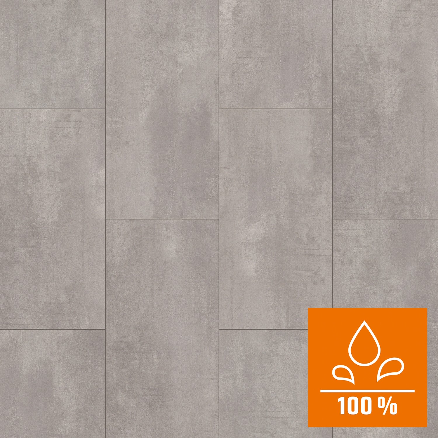 Excellent Plus Fliese Laminat 8 mm Wasserfest Ocean Beton Perlgrau günstig online kaufen