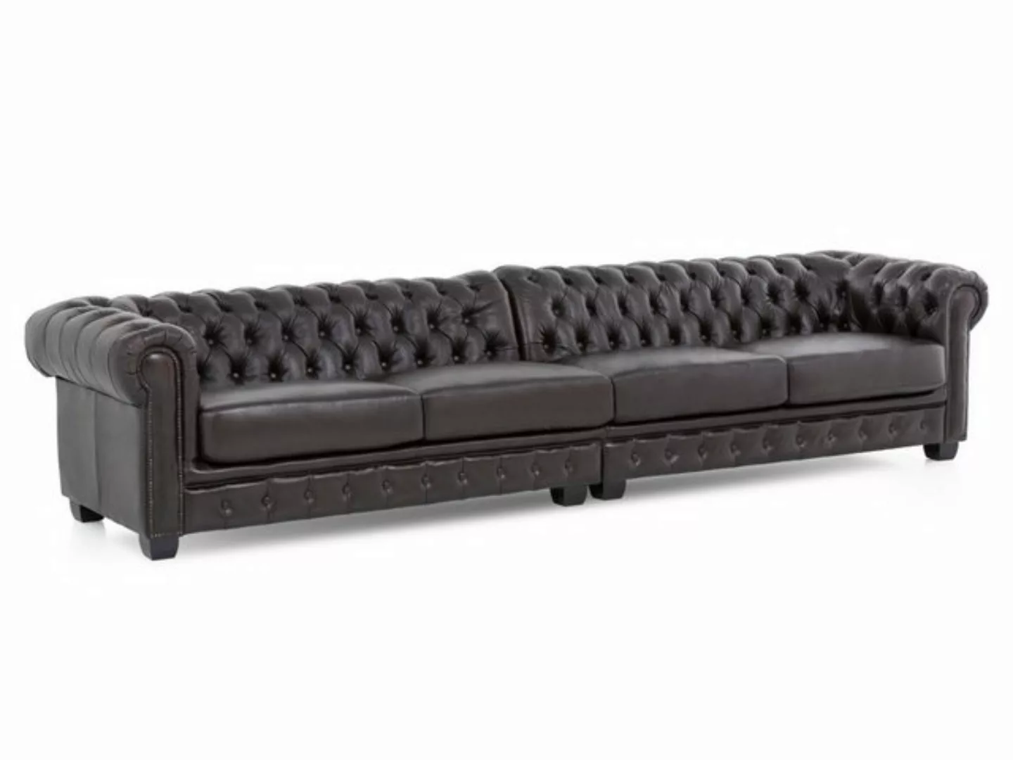 massivum Sofa Chesterfield 6-Sitzer Echtleder braun, 1 Teile günstig online kaufen