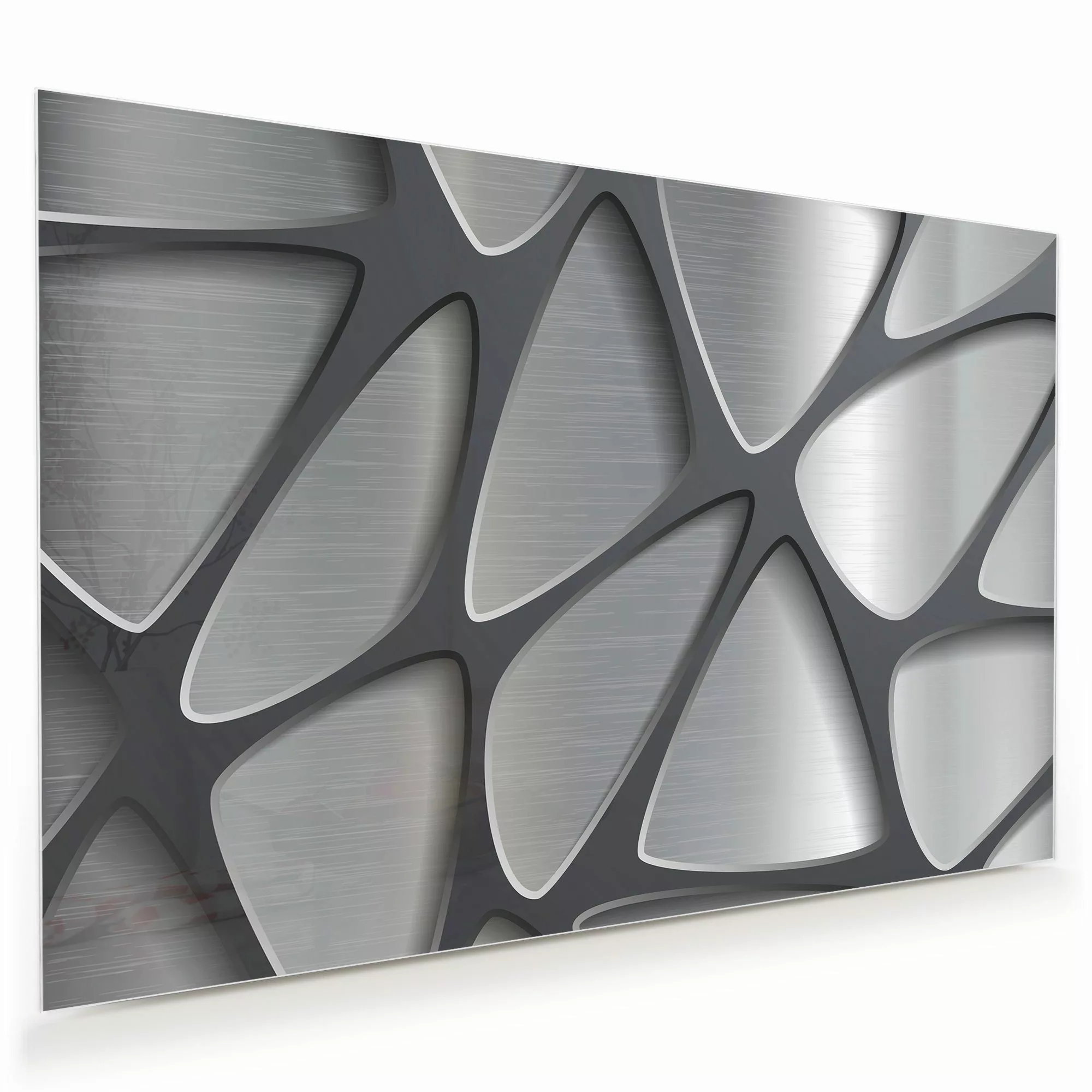 Primedeco Glasbild Wandbild Geometrisches Metallmuster mit günstig online kaufen
