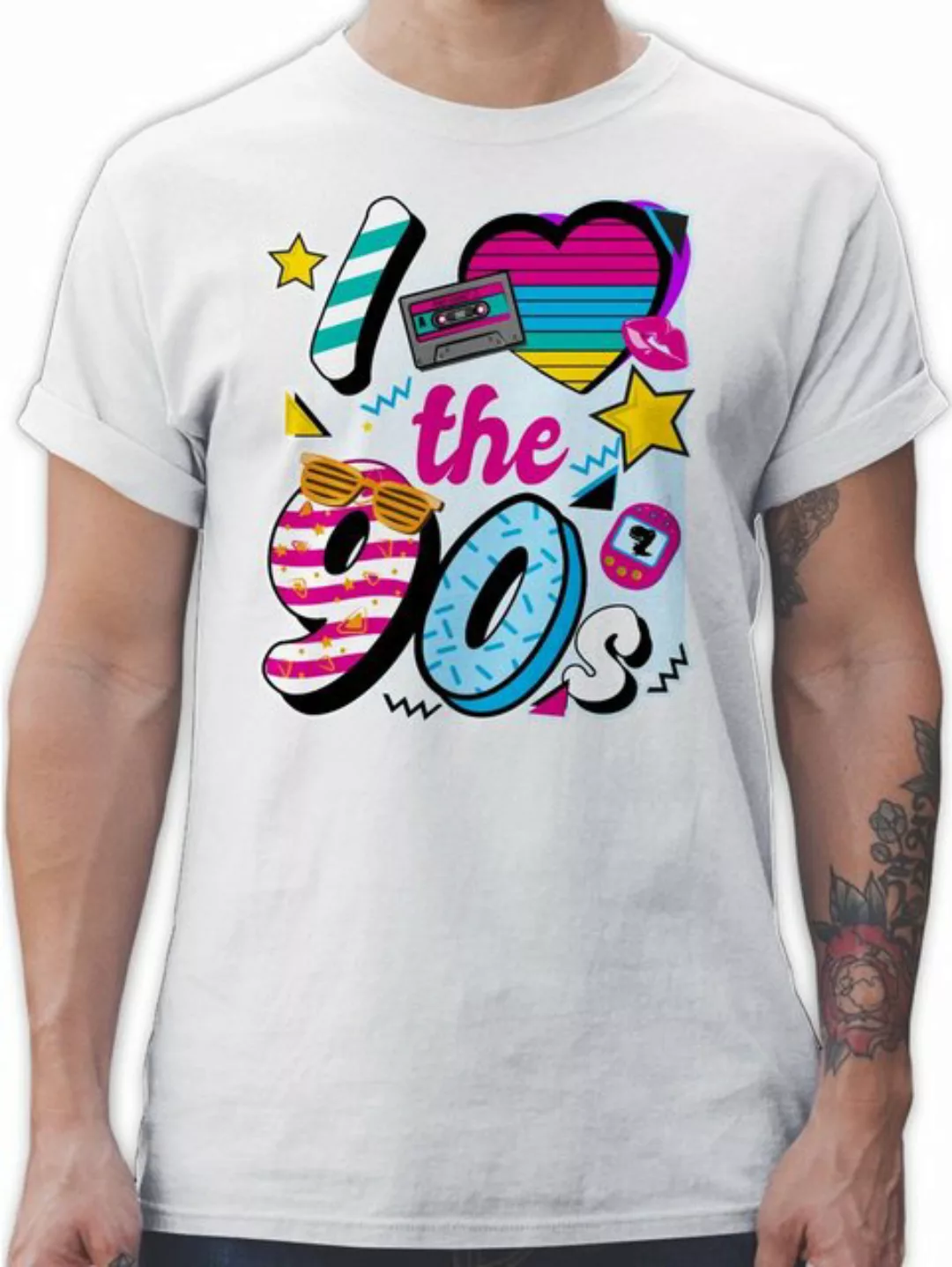 Shirtracer T-Shirt I love the 90s Sprüche Statement günstig online kaufen