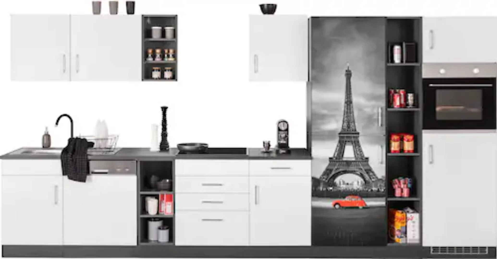 HELD MÖBEL Küchenzeile "Paris", ohne E-Geräte, Breite 400 cm günstig online kaufen