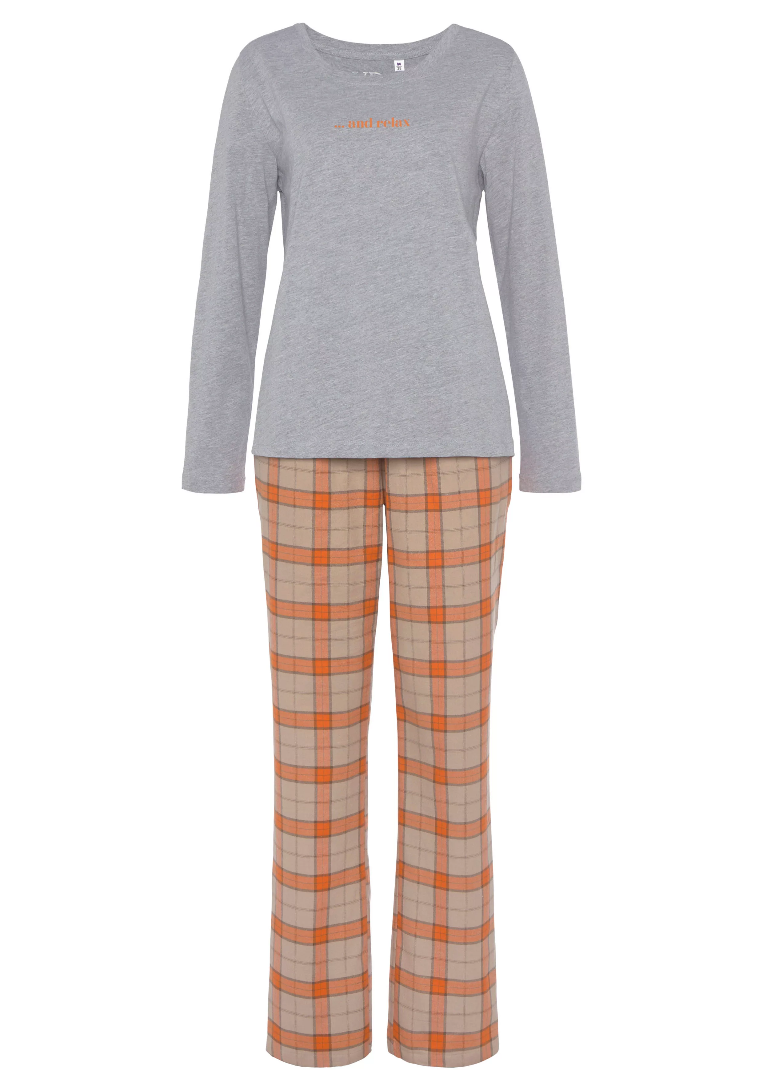 Vivance Dreams Pyjama, (2 tlg.), aus kuschelig weichem Flanell günstig online kaufen