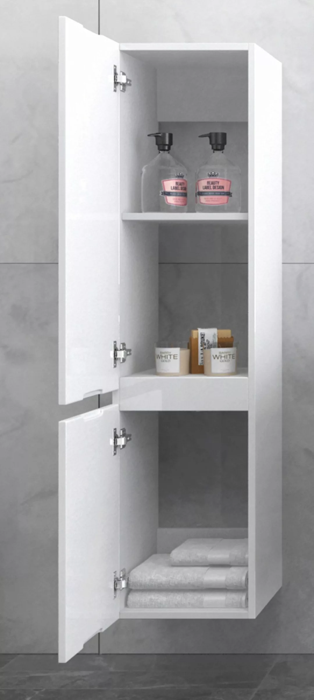 Faizee Möbel Badezimmer-Set Badezimmerschränke Schwarz/Weiß Badezimmer günstig online kaufen