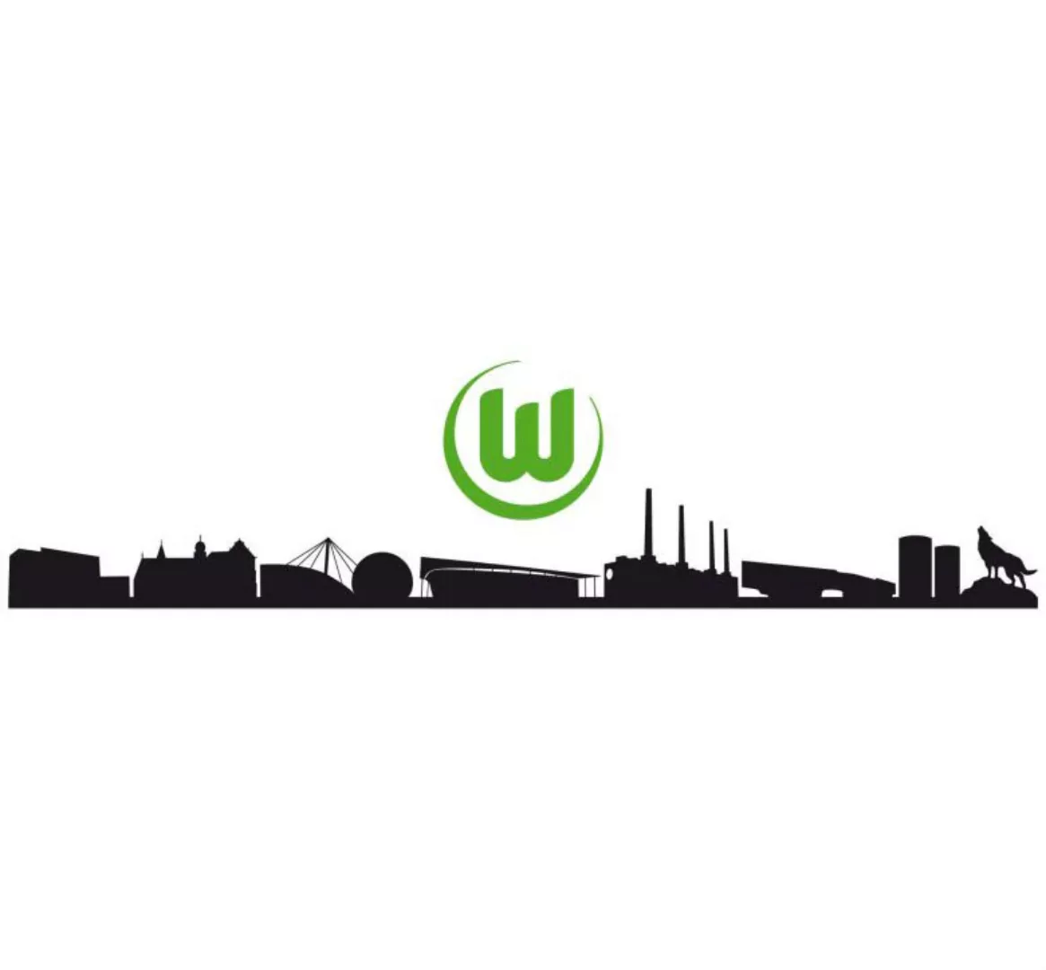 Wall-Art Wandtattoo "VfL Wolfsburg Skyline mit Logo", (1 St.) günstig online kaufen