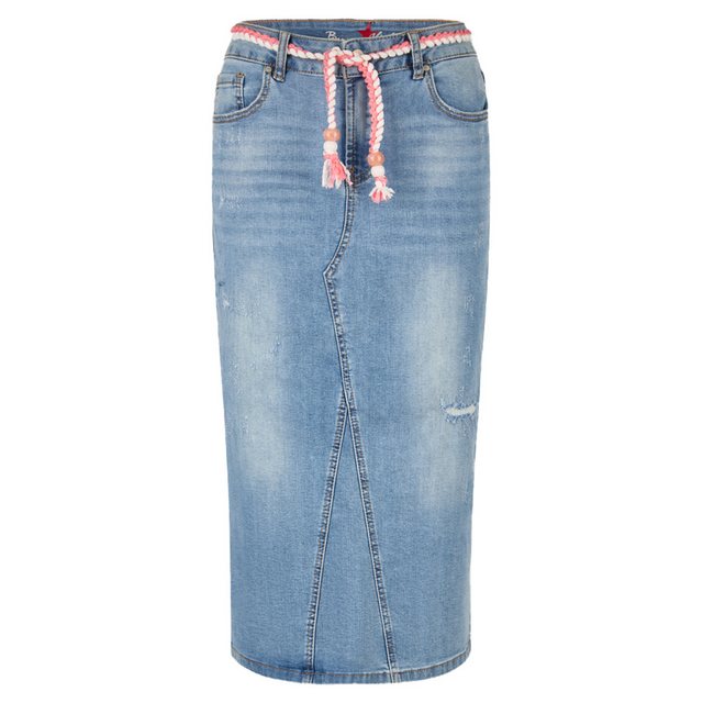 Buena Vista Jeansrock Midi Stretch Denim - roughed stone günstig online kaufen