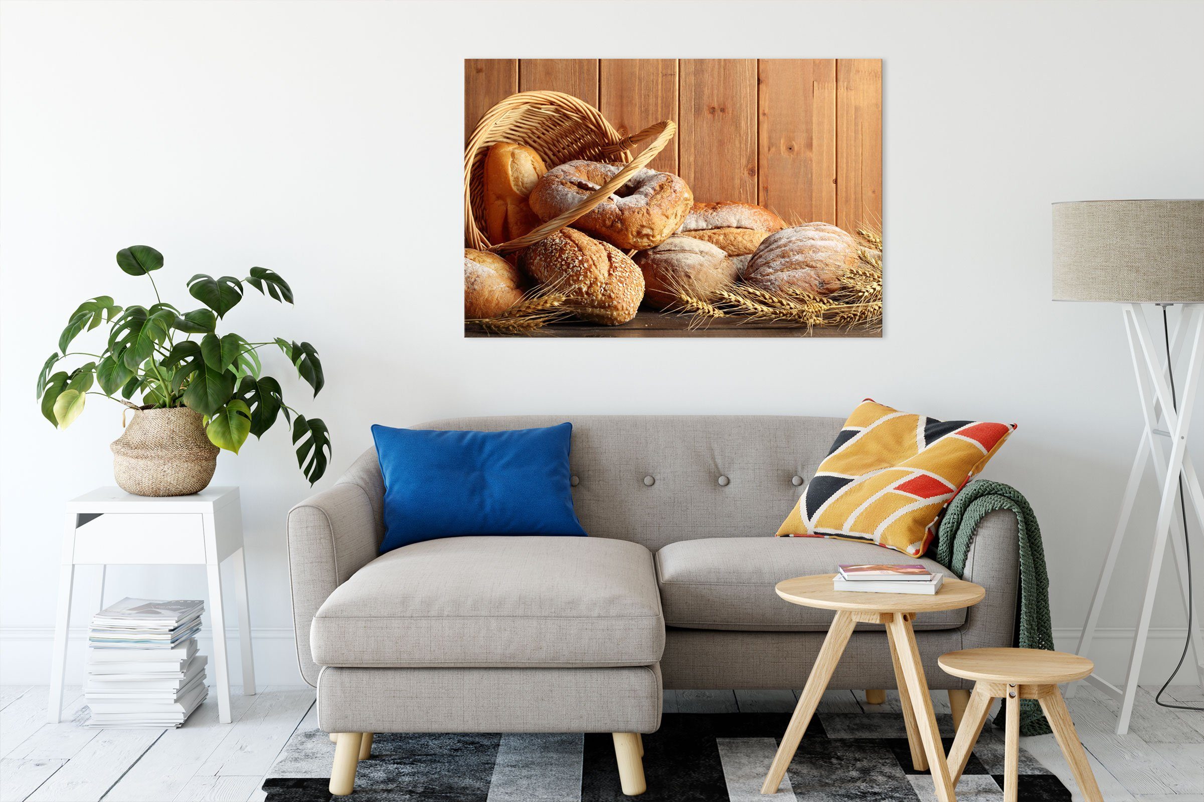 Pixxprint Leinwandbild Korb mit leckerem frischen günstig online kaufen