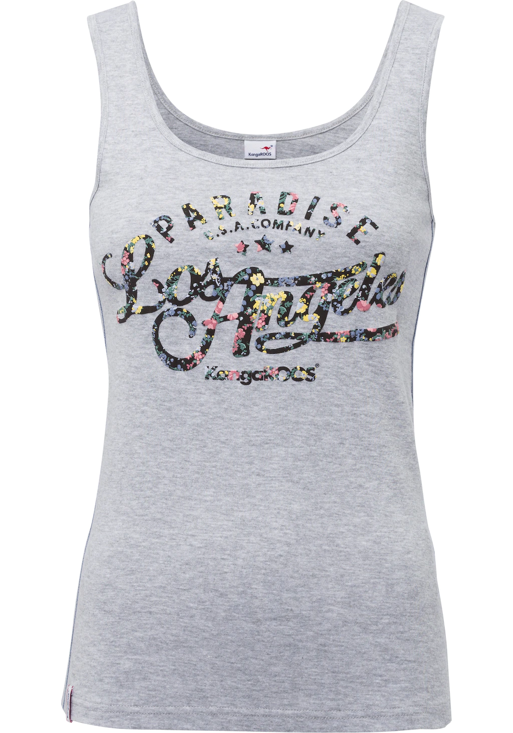 KangaROOS Ripptanktop mit blumigem Puff-Print günstig online kaufen