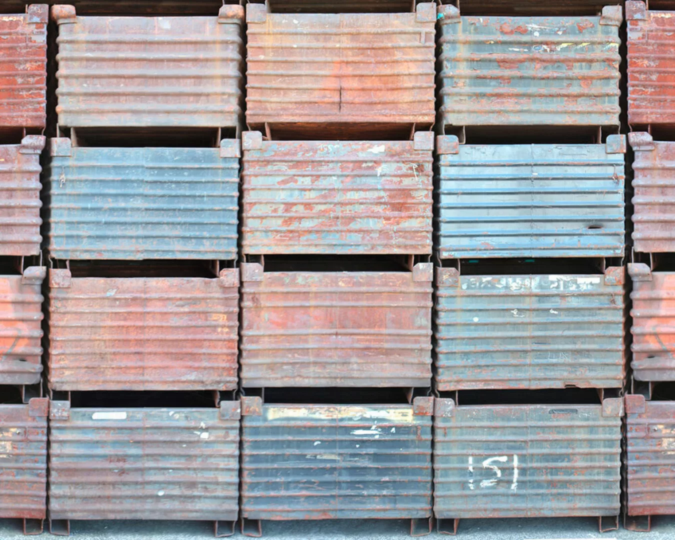 Fototapete "Stahlcontainer" 4,00x2,50 m / Strukturvlies Klassik günstig online kaufen