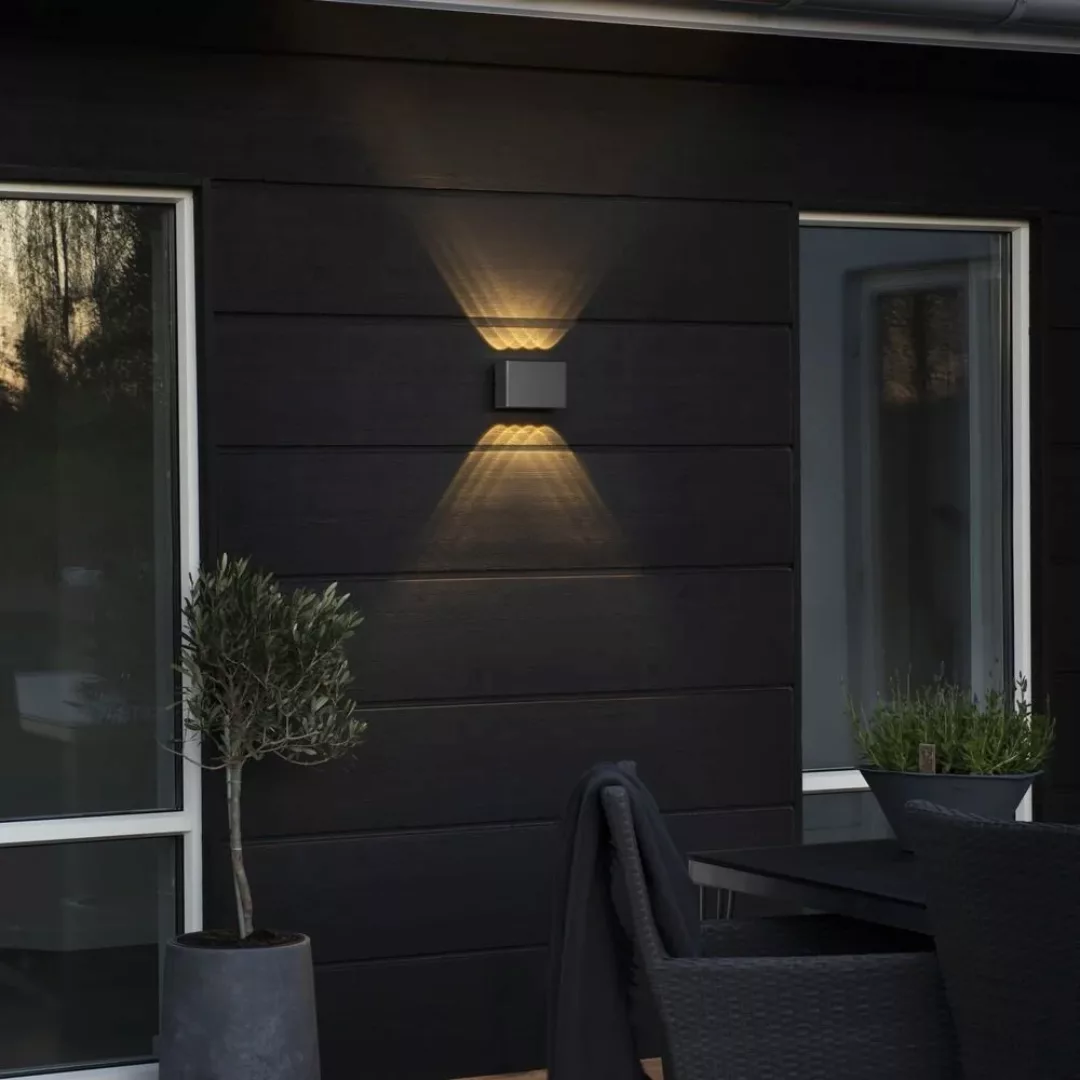 LED-Außenwandleuchte Chieri, 8-flammig, anthrazit günstig online kaufen