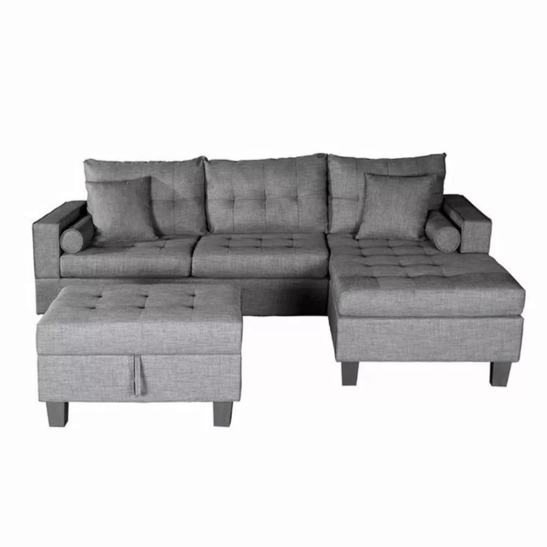 HOME DELUXE Ecksofa Sofa ROM, 242,6 x 154,3 x 90,8 cm 3 Teile, Eckteil link günstig online kaufen