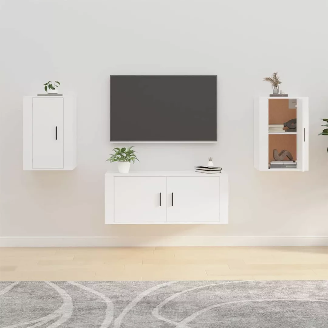 Vidaxl Tv-wandschränke 2 Stk. Weiß 40x34,5x60 Cm günstig online kaufen