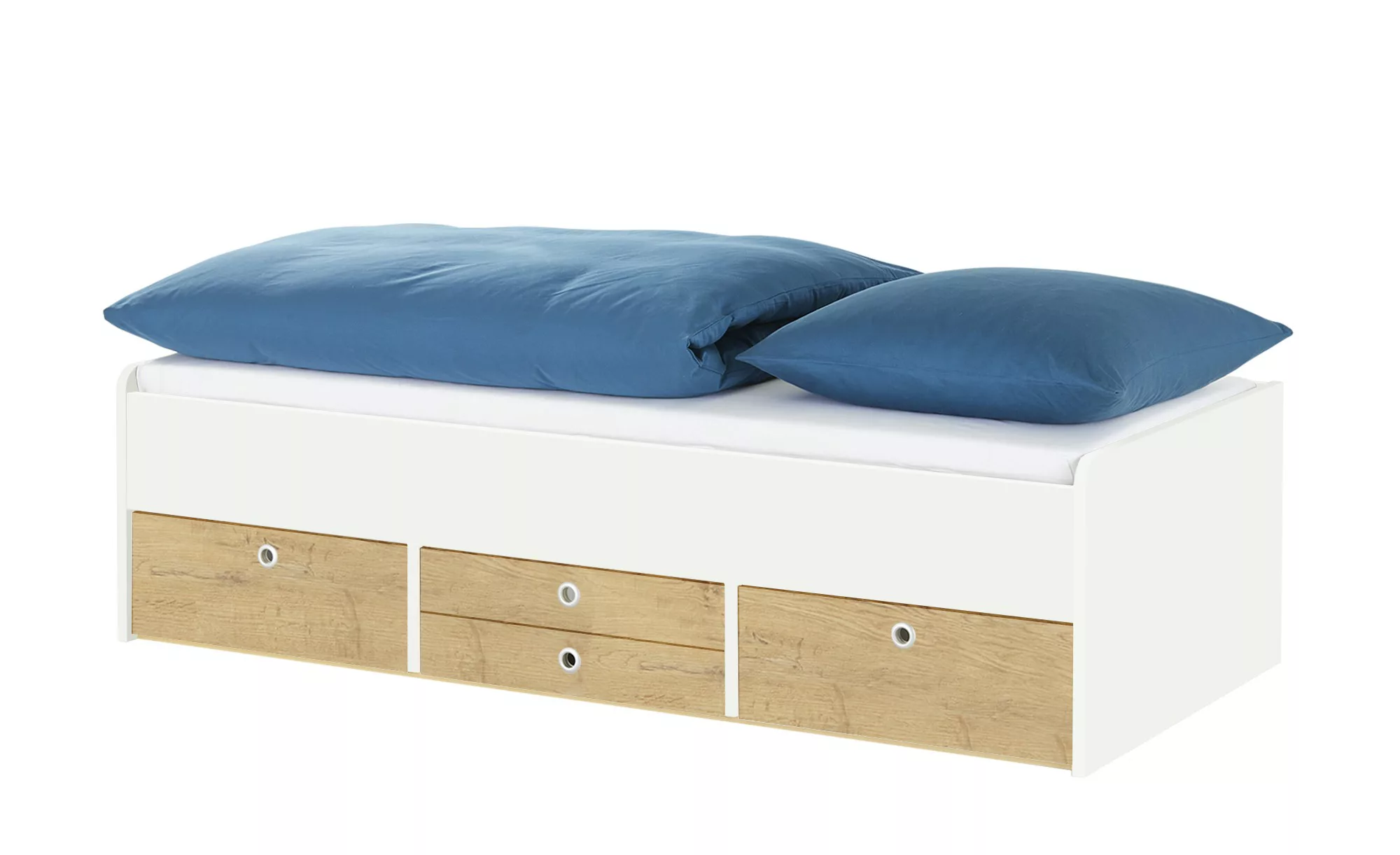 Schubkastenbett  Grow Up - weiß - 127 cm - 54,5 cm - Betten > Bettgestelle günstig online kaufen