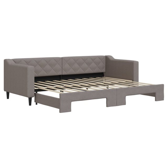 vidaXL Gästebett Gästebett Tagesbett Ausziehbar Taupe 80x200 cm Stoff Bett günstig online kaufen