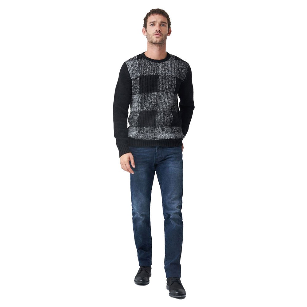 Salsa Jeans 124627-000 / Checked Pattern Pullover S Black günstig online kaufen