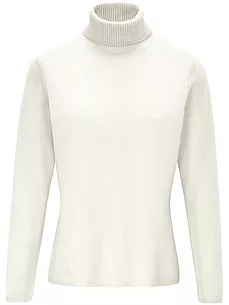 Rollkragen-Pullover aus Schurwolle und Kaschmir include weiss günstig online kaufen