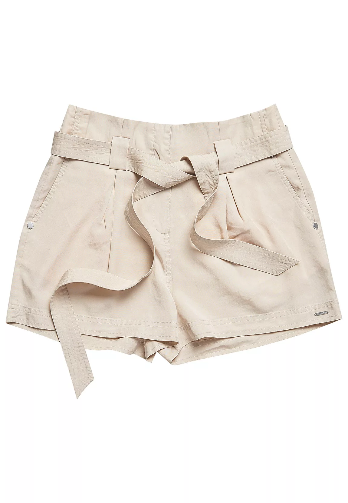 Superdry Shorts Damen DESERT PAPER BAG SHORT Oat Bran günstig online kaufen
