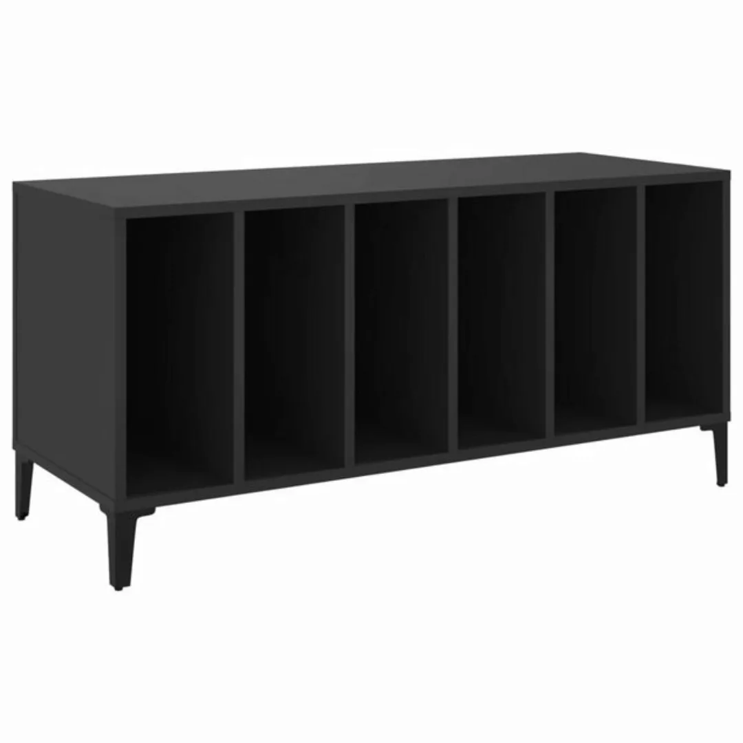 vidaXL Beistellschrank Plattenschrank Schwarz 100x38x48 cm Holzwerkstoff günstig online kaufen