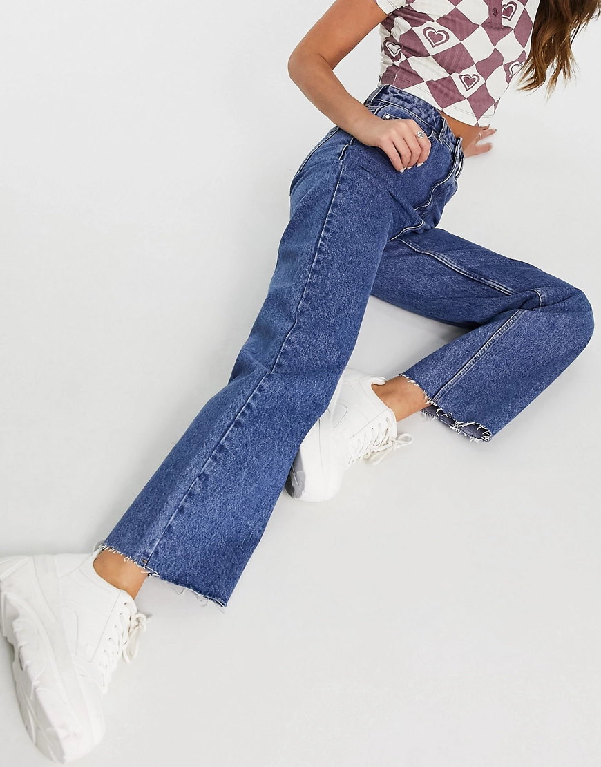 ONLY Onldad Hw Straight Fit Jeans Damen Blau günstig online kaufen