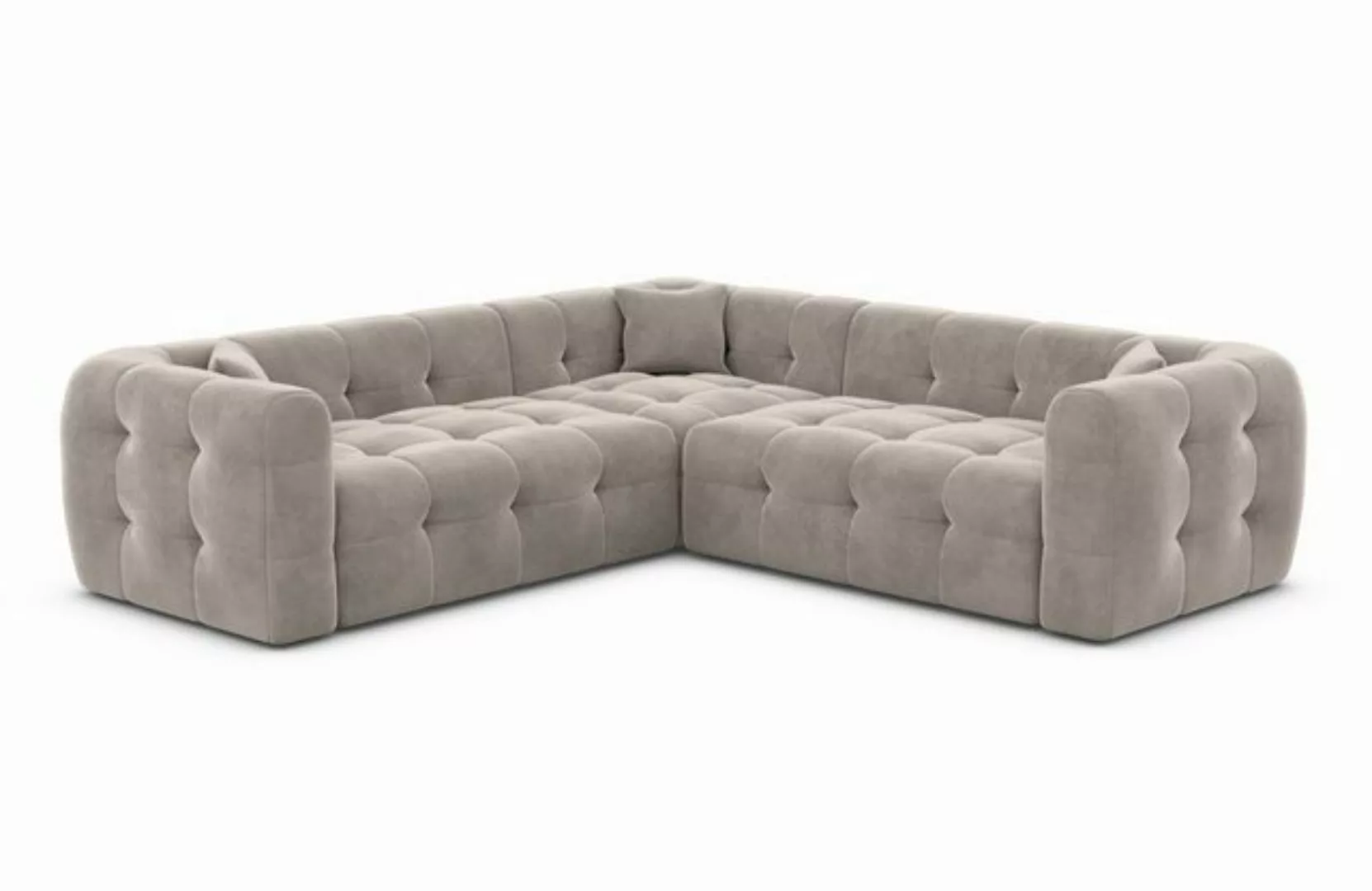 Sofa Dreams Ecksofa Sofa Polsterstoff Eckcouch Samt Lounge Couch Sevilla L günstig online kaufen