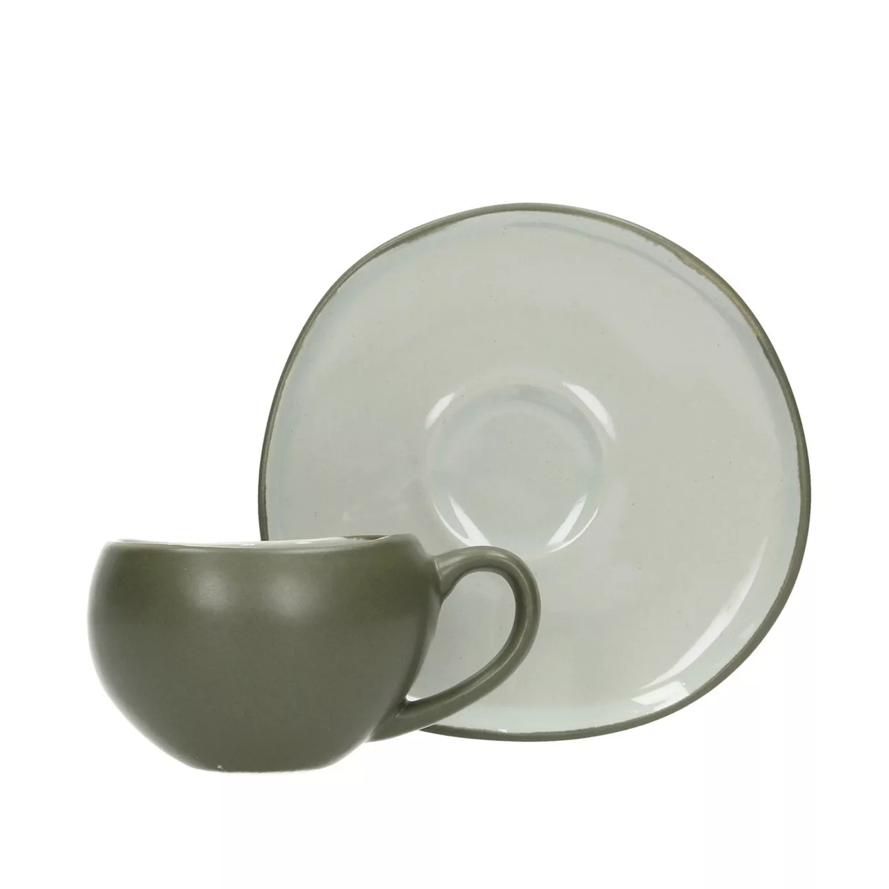 Tasse mit Untertasse Eucalipto, 9 x 6,5 x 5 cm günstig online kaufen