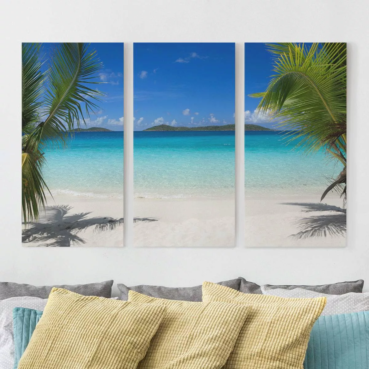 3-teiliges Leinwandbild Strand - Querformat Perfect Maledives günstig online kaufen