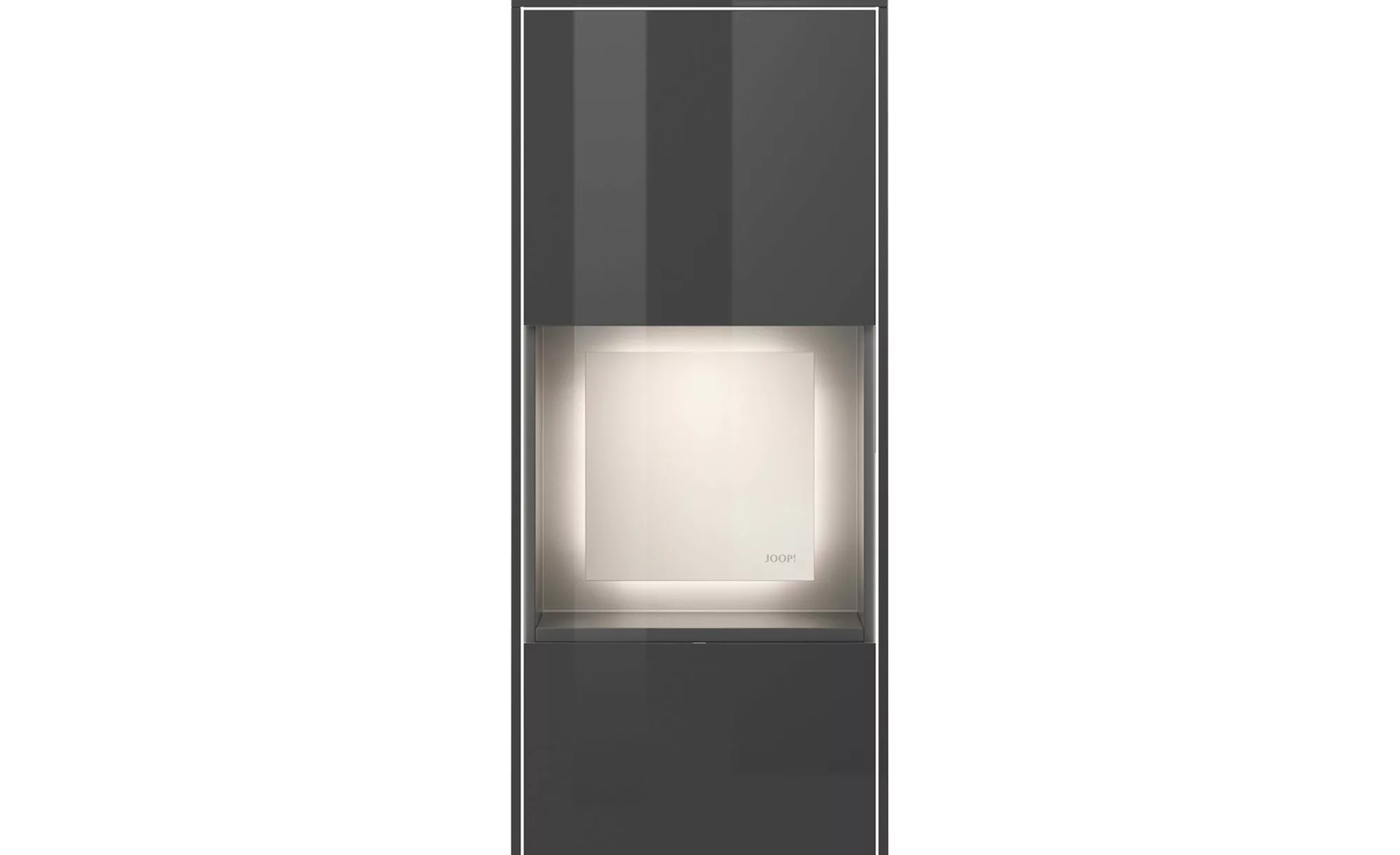 JOOP! Vitrine  Gloss Cubic ¦ grau ¦ Maße (cm): B: 47,5 H: 184,9 T: 42,4 Kom günstig online kaufen