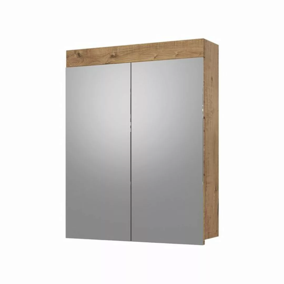 Vicco Badezimmerspiegelschrank Luna, Eiche, 60 x 77 cm (1-St., Badschrank) günstig online kaufen