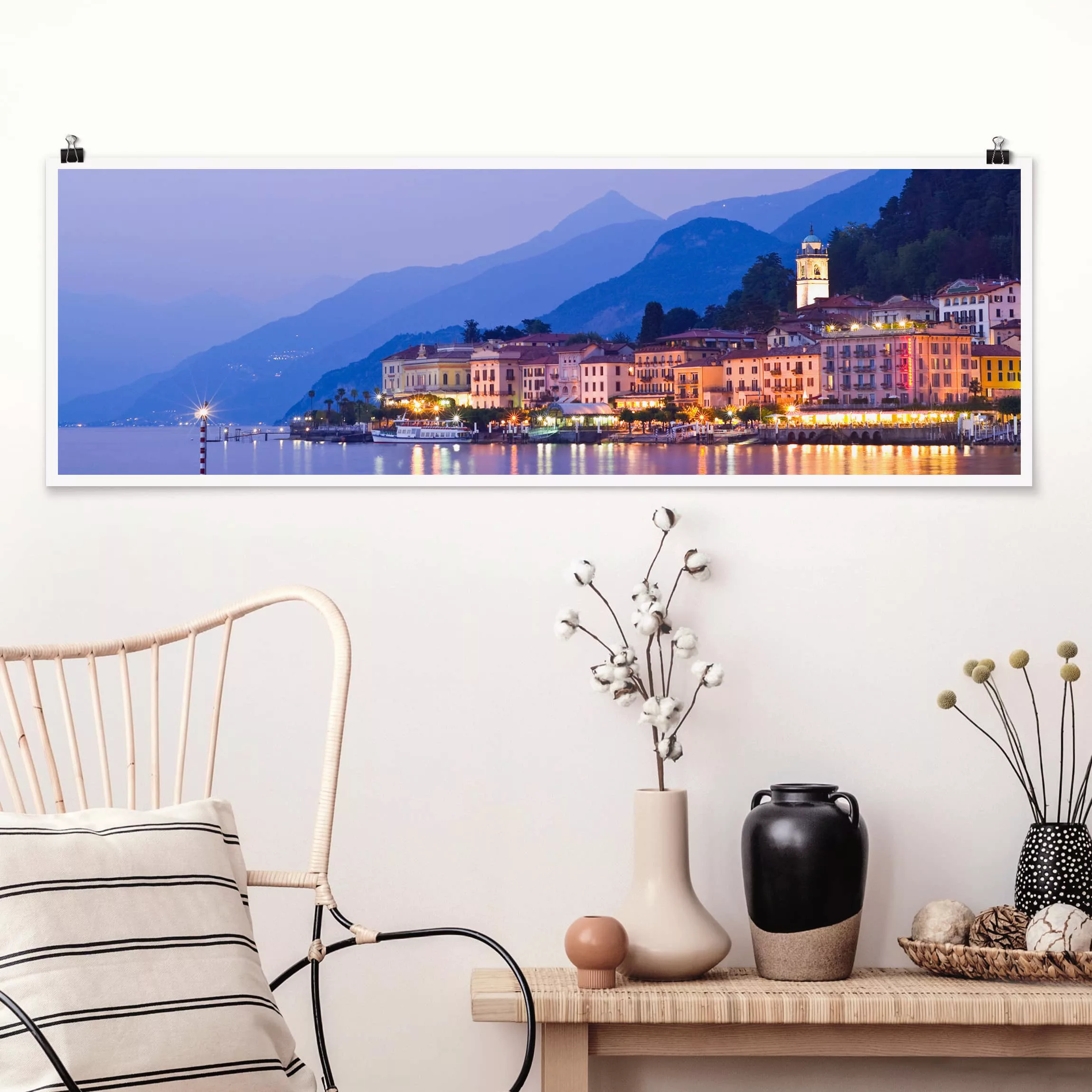 Panorama Poster Architektur & Skyline Bellagio am Comer See günstig online kaufen