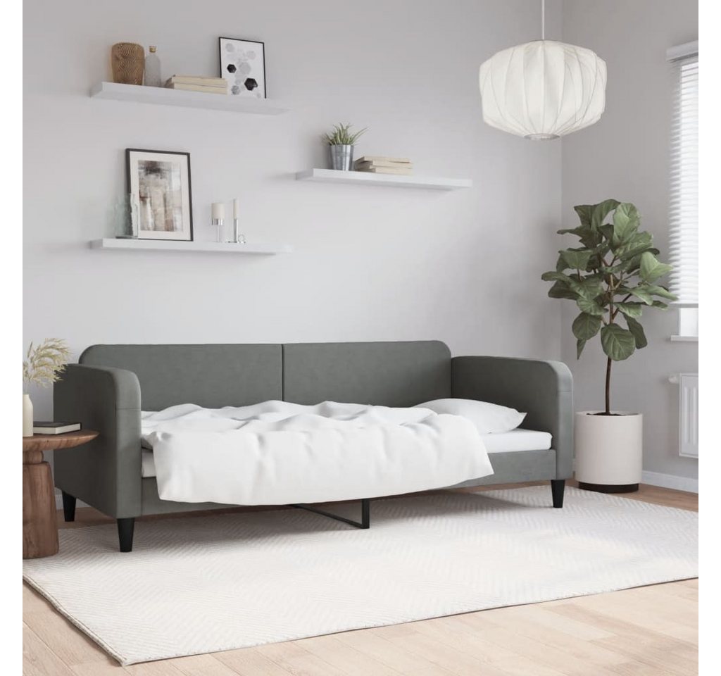 vidaXL Gästebett Tagesbett Dunkelgrau 80x200 cm Stoff Gästebett Gästecouch günstig online kaufen