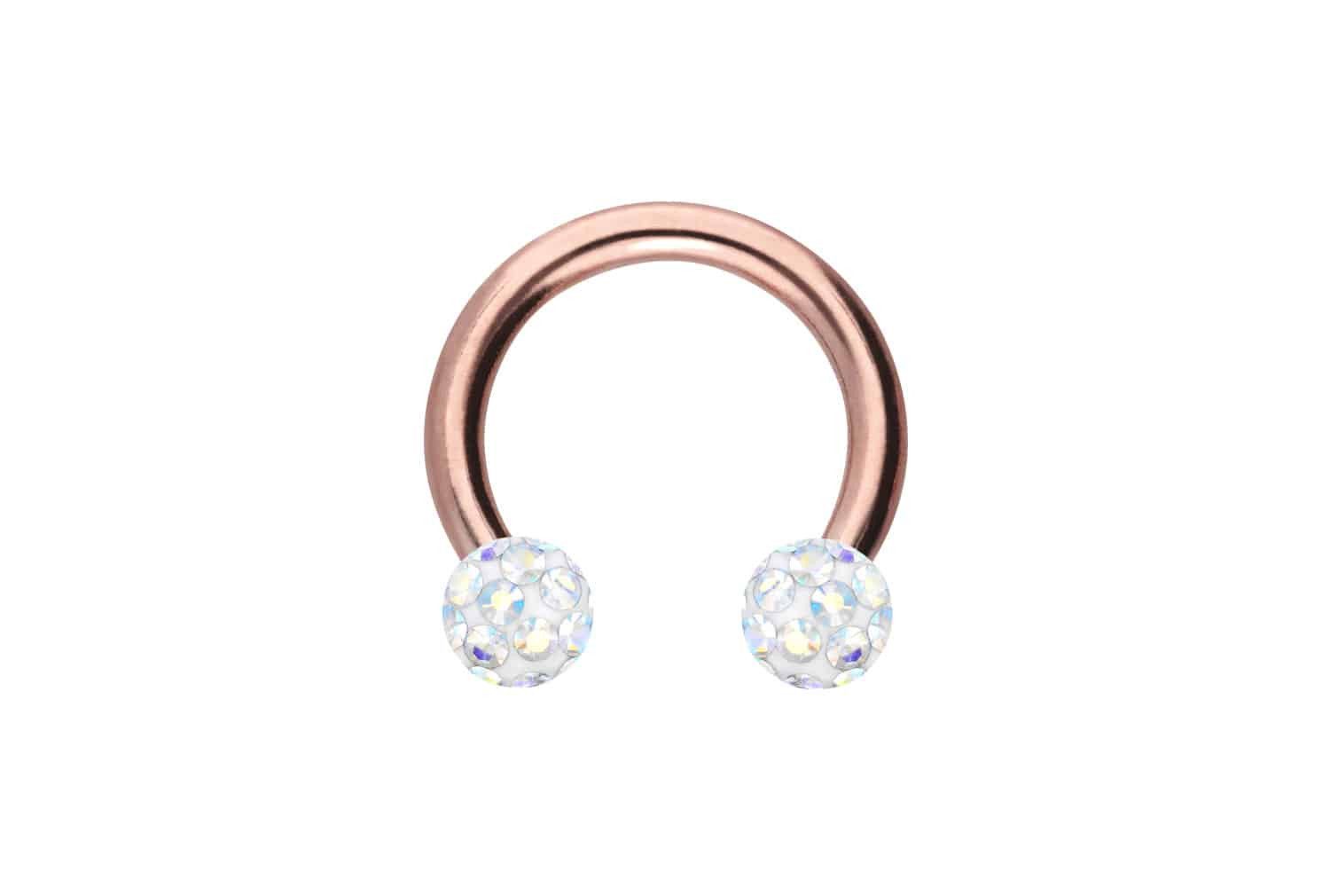 PIERCINGLINE Nasenpiercing Titan Hufeisenring EPOXY-KUGELN (Hufeisen-Ringe günstig online kaufen