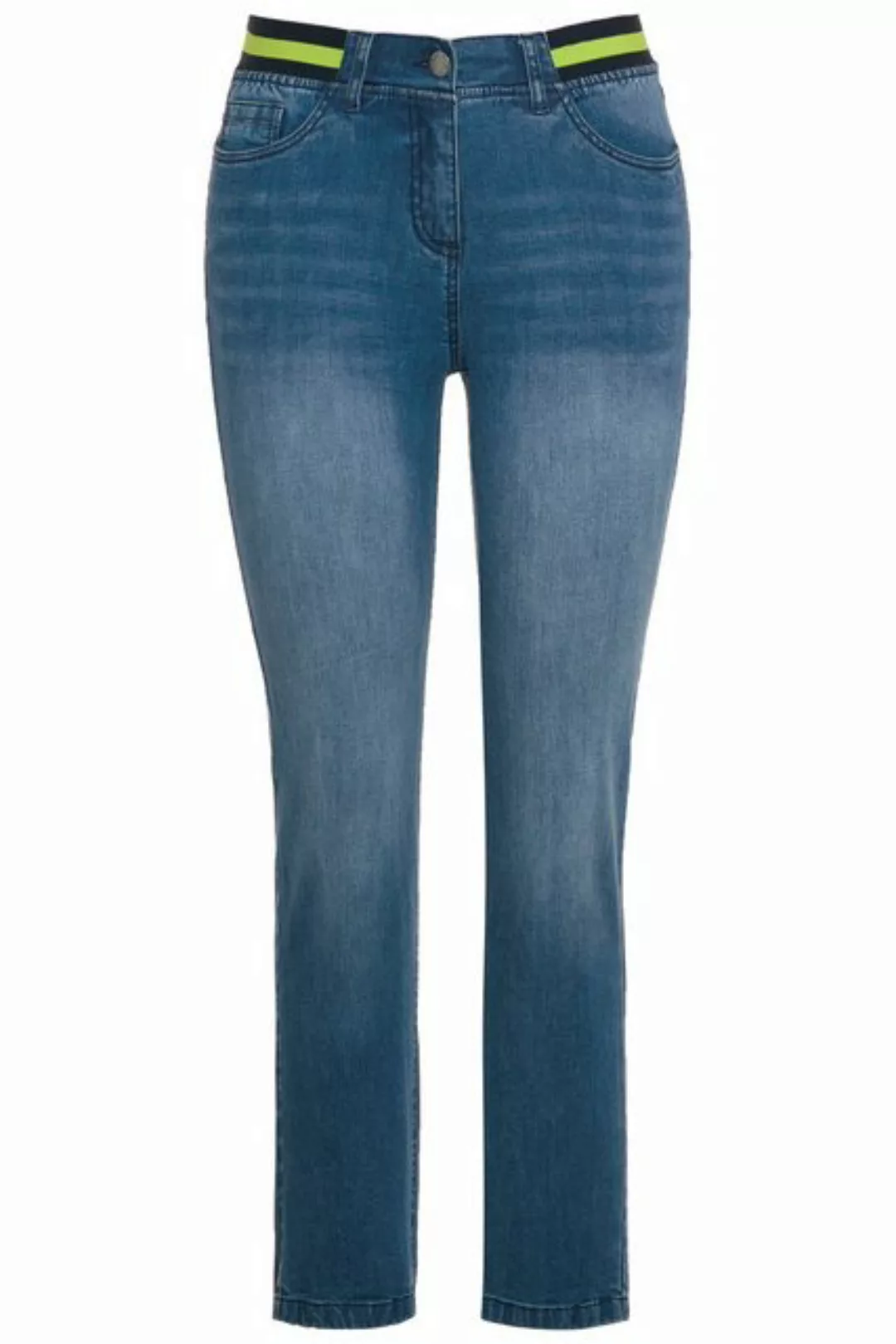 Ulla Popken Funktionshose Jeans Sarah gestreifter Elastikeinsatz High Waist günstig online kaufen