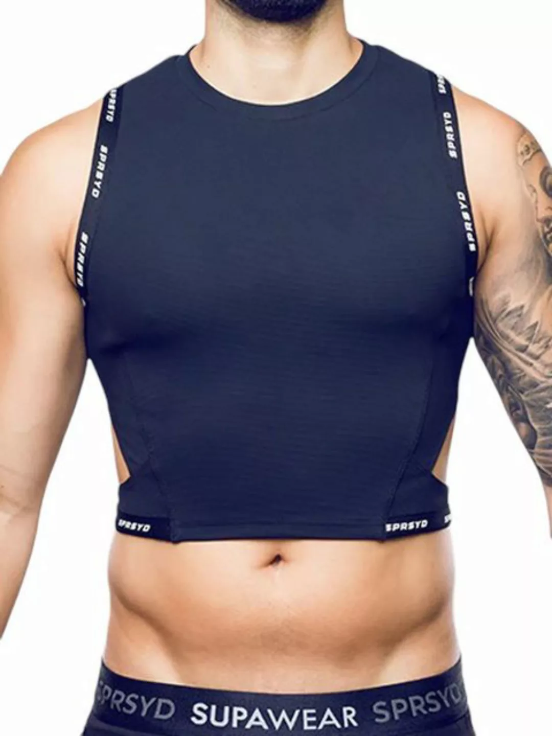 Supawear T-Shirt Supawear SPR Cropped Singlet Tank Top Black günstig online kaufen