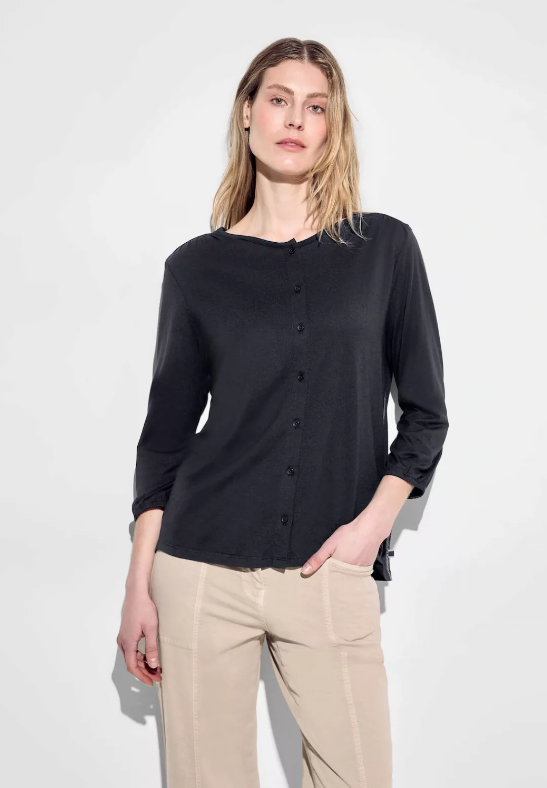 Cecil 3/4-Arm-Shirt, in Unifarbe günstig online kaufen