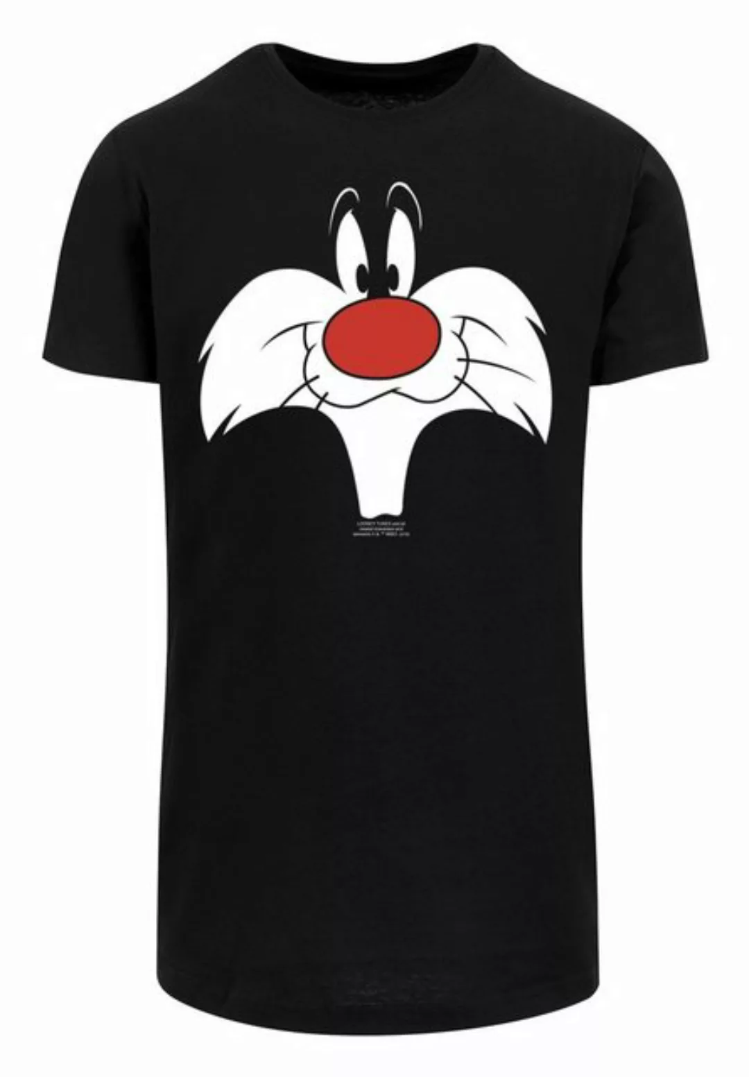 F4NT4STIC Kurzarmshirt Herren Looney Tunes Sylvester Big Face-BLK with Shap günstig online kaufen